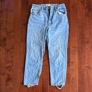 Abercrombie & Fitch Blue Ankle Cropped Jeans